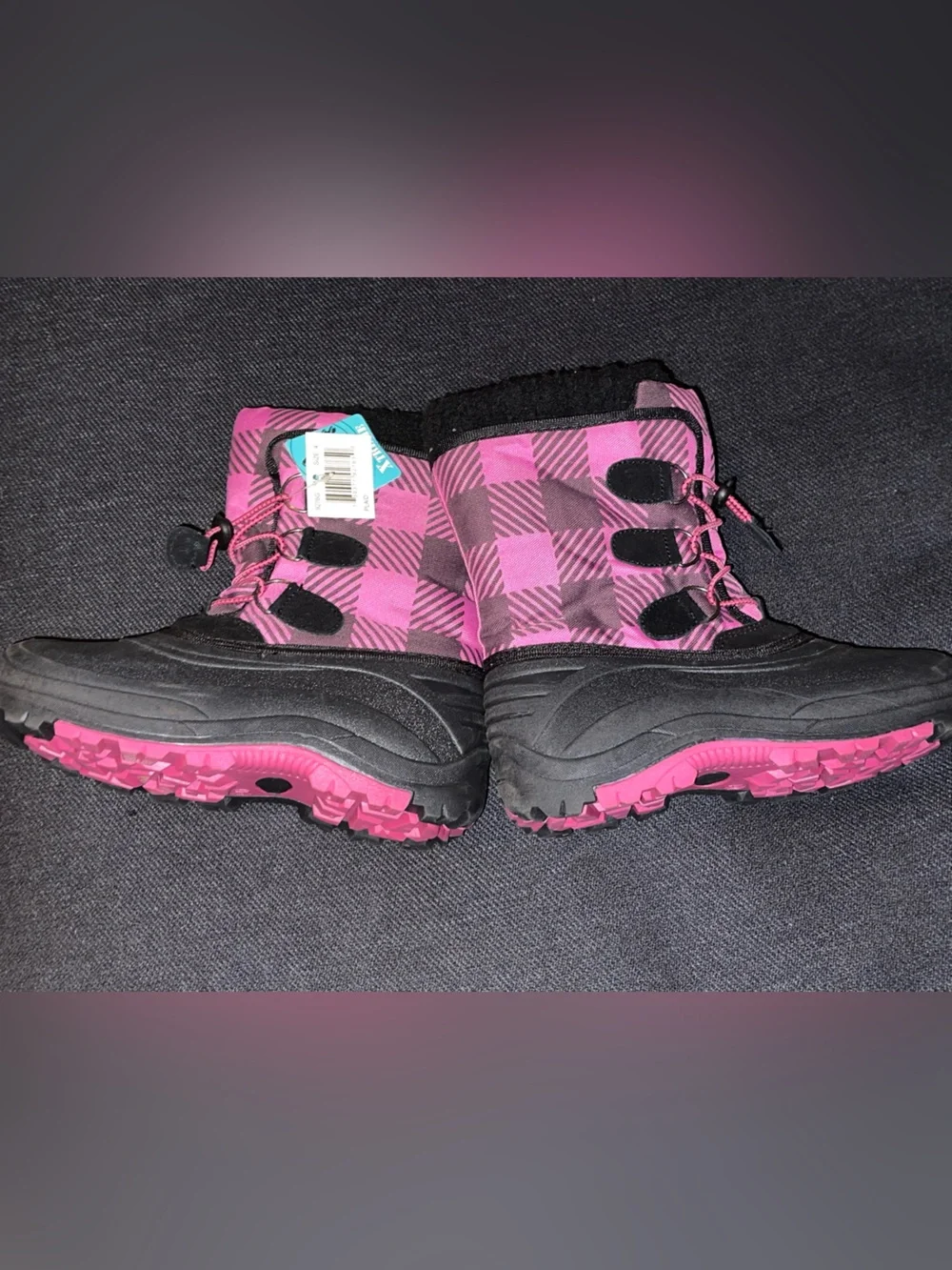 Xtreme Kids Black & Pink Winter Snow Boots